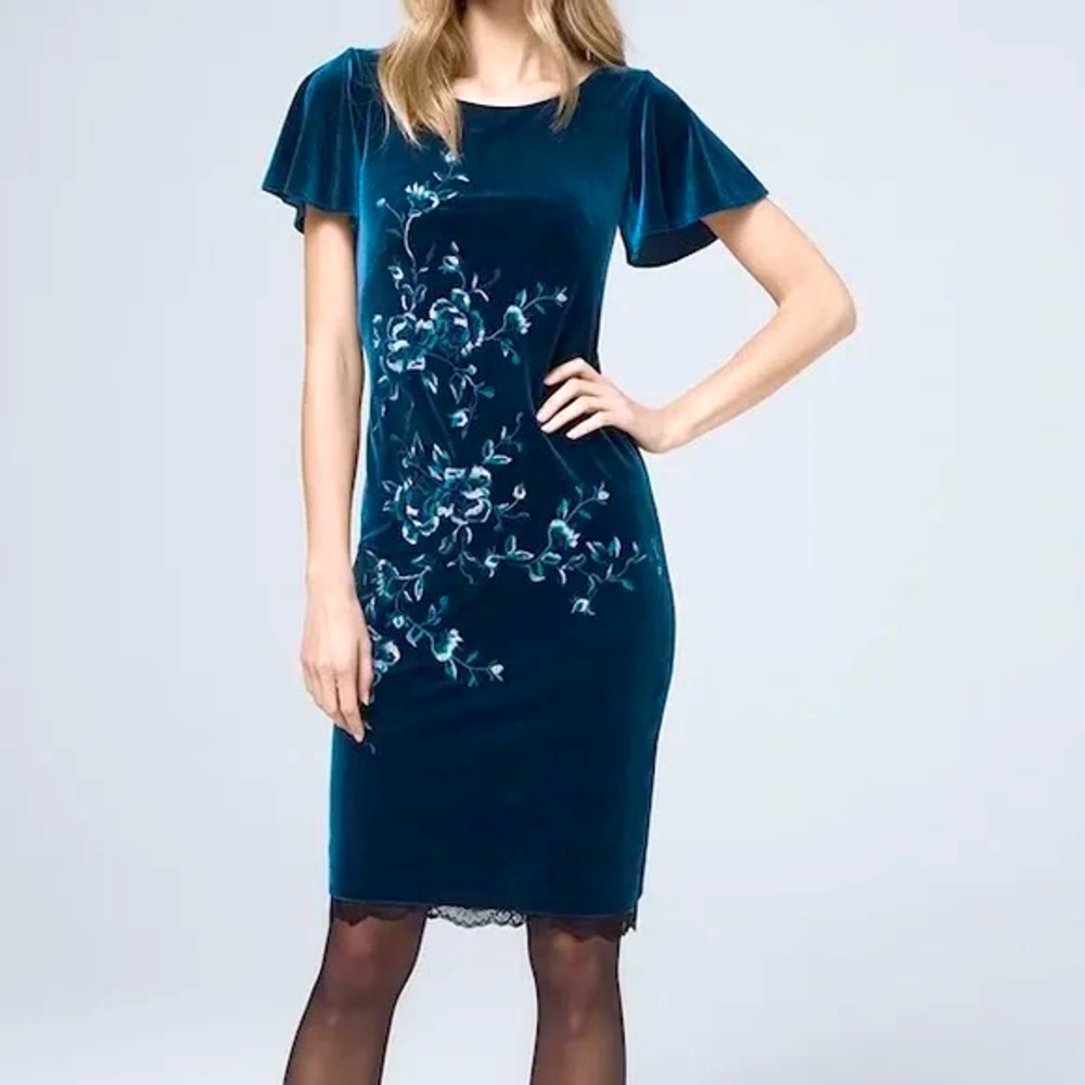 White House Black Market Velvet Cocktail Dress